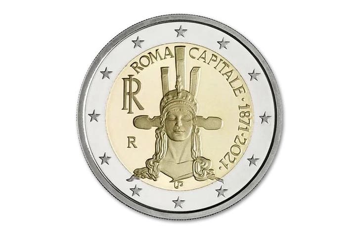 2 euro 150 jaar hoofdstad Rome 2021 - Italië, Postzegels en Munten, Munten | Europa | Euromunten, Verzenden