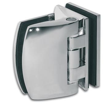 Douchedeurscharnier Atlantica 90° glas-glas-Mat verchroomd, Ophalen of Verzenden, Nieuw