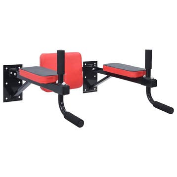 vidaXL Dip station Zwart en Rood 72,5 x 70 x 31 cm, Verzenden, Nieuw