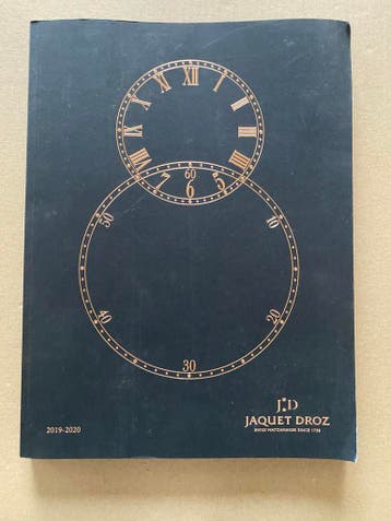 Catalogus Zwitserse Horloges Jaquet Droz 2019-2020 - 162 blz, Ophalen of Verzenden