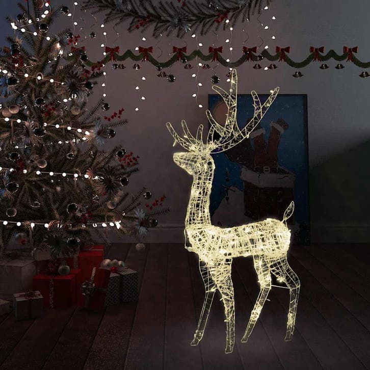 vidaXL Kerstversiering rendier 140 LEDs 120 cm acryl, Diversen, Kerst, Nieuw, Verzenden