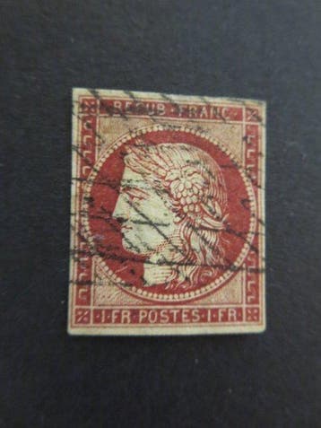 Frankrijk 1849 - Frankrijk 1849 - 1 frank Carmine Cérès -, Gestempeld