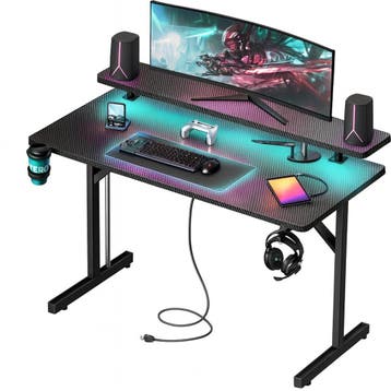 Lugia Pro Gaming Bureau 80x50x88 cm - Led Verlichtingen -, Ophalen of Verzenden, Nieuw, Lugia