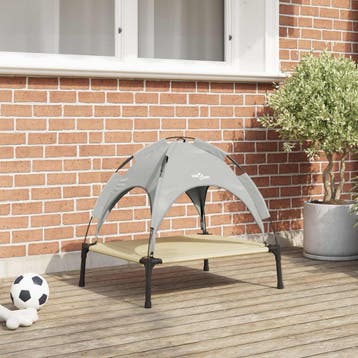 vidaXL Hondenbed 63 x 49,5 x 60 cm Staal Zilvergrijs, Verzenden, Nieuw