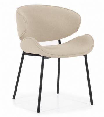 Stoel Tess - Beige Spark - 95737 - eetkamerstoelen - Beige, Nieuw, Stof