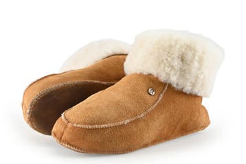 Warmbat Pantoffels in maat 37 Cognac, Overige kleuren, Verzenden, Pantoffels of Sloffen, Gedragen