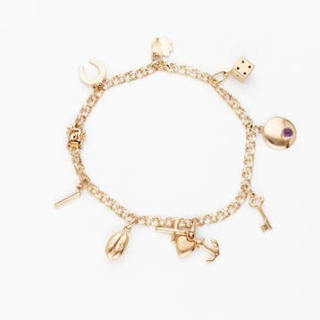 Armband - 18 karaat Geel goud - 0.24ct. tw. Amethist, Nieuw