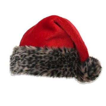 Kerstmuts Luxe Pluche Panter 40cm, Verzenden, Nieuw