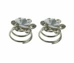 Haarspeld Curlies 1cm - Bloem Strass Steentjes - Wit Zilver, Nieuw