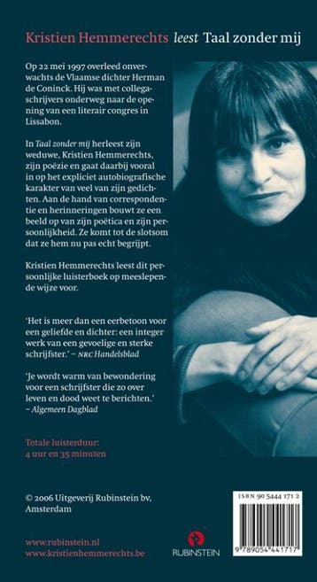 Taal zonder mij 4cd luisterbk - Hemmerechts 9789054441717, Verzenden, Zo goed als nieuw, Hemmerechts