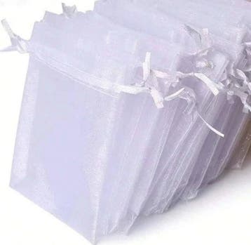 10 organza zakjes wit, Verzenden, Nieuw