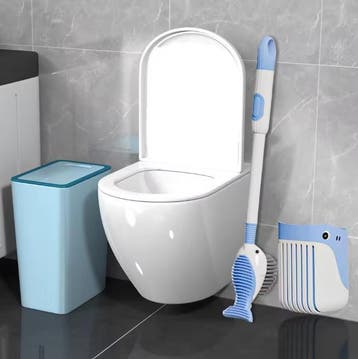 Wandtoiletborstel met walvis design en doseerfunctie, Verzenden, Nieuw