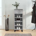 vidaXL Schoenenkast 40x36x105 cm bewerkt hout betongrijs, Verzenden, Nieuw