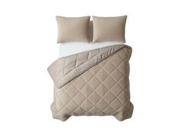 Veiling - Lazy all-in-one dekbed Teddy fur - taupe 2 persoon, Huis en Inrichting, Slaapkamer | Beddengoed, Nieuw