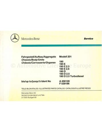 1990 MERCEDES BENZ 190 ONDERDELEN CATALOGUS, Auto diversen, Handleidingen en Instructieboekjes