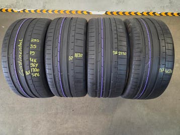 255/35/19 96Y CONTINENTAL ZOMERBANDEN 6,4MM PROFIEL 4X, Auto-onderdelen, Gebruikt, 255 mm, Band(en), Personenwagen