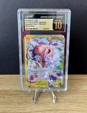 One Piece - EB04 - Monkey D. Luffy - Gold Secret Rare Graded, Nieuw