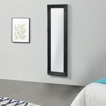 Wandspiegel Livorno met barok lijst 132x42x3,5 cm zwart, Verzenden, Nieuw