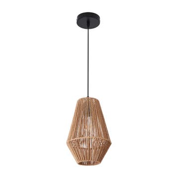 lux.pro Hanglamp Newtownabbey 160x20 cm E27 beige, Verzenden, Nieuw