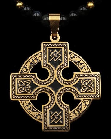 Keltisch kruis van de Hoge Koningen in obsidiaan – Druïde
