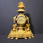 Figurale pendule Lodewijk XVI-stijl - Verguld brons - 1880 -