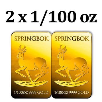 2 x 1/100 Troy Ounce - Goud .999 - European Mint, Estonia, 2