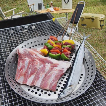 Ronde BBQ Grill Pan met Houten Handvat - Draagbaar & Duurzaa, Verzenden, Nieuw
