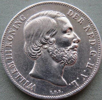 Nederland. Willem III. 1 Gulden 1858 (Zonder minimumprijs)