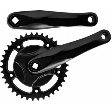 Falkx FB1101C Crankstel alu zwart [p] (Fietsonderdelen), Ophalen of Verzenden, Nieuw, Crankstel of Pedalen