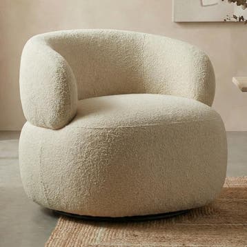*WOONWINKEL* Draaibare Ronde Fauteuil Beige, Verzenden, Nieuw, Stof