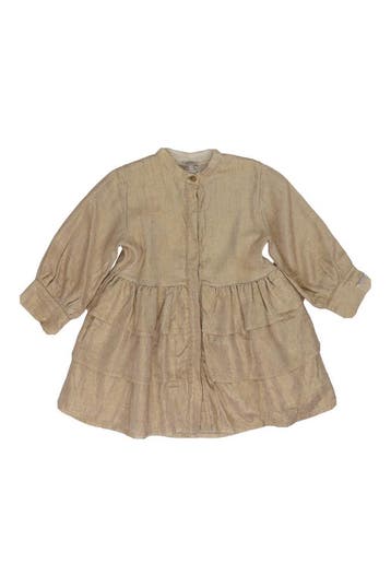 Donsje Amsterdam Jurk Meisjes in maat 116 Beige, Verzenden, Zo goed als nieuw, Donsje Amsterdam, Jongen of Meisje
