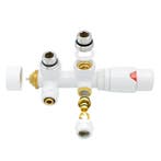 Witte radiator aansluitset Haaks voor radiatoren met onder a, Doe-het-zelf en Verbouw, Verwarming en Radiatoren, Ophalen of Verzenden