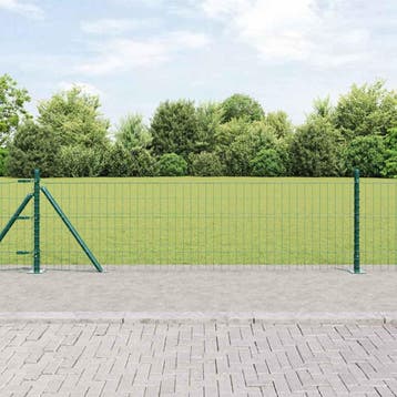 vidaXL Euro-hek met betonnen voetstuk 10 x 0,4 m PVC-Coated, Verzenden, Nieuw, IJzer