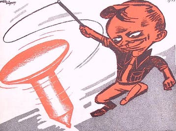 De methoden van fascisten op spotprent (lijst optie), Verzenden