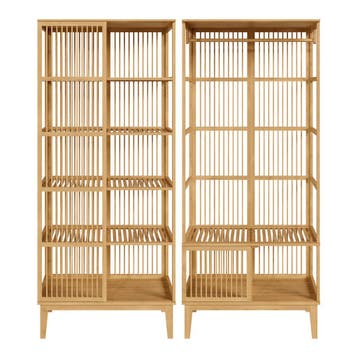 [en.casa] Halmeubelset Vemb en Trundholm bamboe, Verzenden, Nieuw