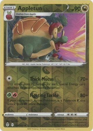 appletun 121/203 reverse holo evolving skies, Hobby en Vrije tijd, Verzamelkaartspellen | Pokémon, Losse kaart, Nieuw, Foil, Ophalen of Verzenden