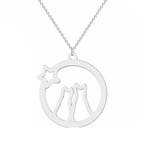 Fako Bijoux - Ketting Met Hanger - Stainless Steel - RVS -, Verzenden, Nieuw