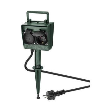 Tuincontactdoos | Goobay | 2 meter, Doe-het-zelf en Verbouw, Elektra en Kabels, Verzenden, Nieuw