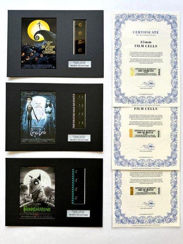 Tim Burton – Rare Set of 3 Mounted 35mm Film Cells –, Verzamelen, Nieuw