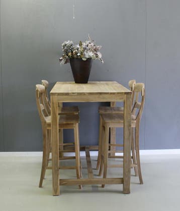 Teak bartafel rechthoek -  120 cm x 60 cm, Huis en Inrichting, Ophalen of Verzenden, Nieuw