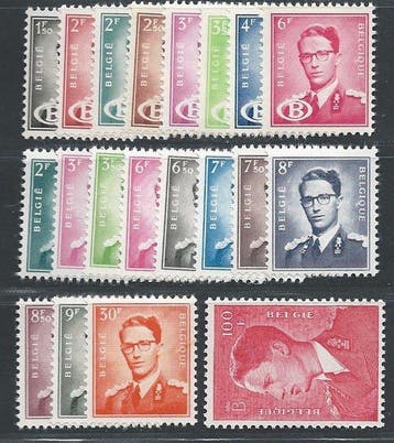 België 1954/1972 - Koning Boudewijn type Marchand : gewone, Gestempeld