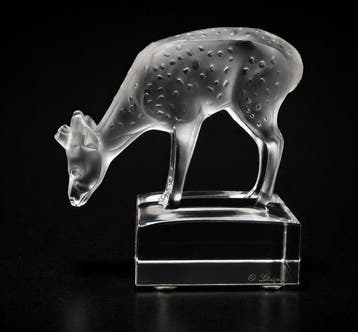 Lalique - René Lalique - Figuur - Daim - Kristal