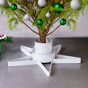 vidaXL Kerstboomstandaard 47x47x13,5 cm wit, Verzenden, Nieuw