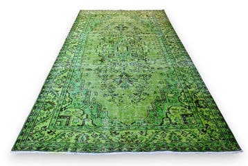 Groene designer vintage - Vloerkleed - 310 cm - 185 cm -, Nieuw