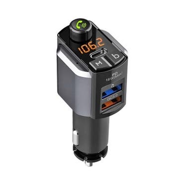 DrPhone BC29 – Bluetooth 5.0 FM-Transmitter - Handsfree Bell, Auto diversen, Carkits, Verzenden, Nieuw