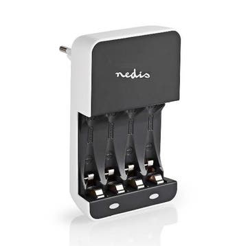Batterij oplader | Nedis (NiMH AA/AAA batterijen), Verzenden, Nieuw