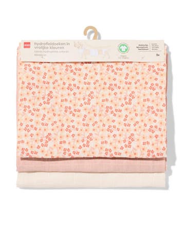 HEMA Hydrofieldoek 60x60cm bloemen - 3 stuks, Verzenden