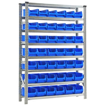 Stellingen met bakken combinatieset legbordstelling incl. 42, Ophalen of Verzenden
