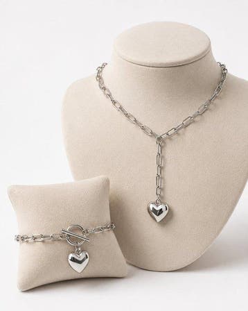 Zonder minimumprijs - 2-delige sieradenset Zilver, Sieraden, Tassen en Uiterlijk, Antieke sieraden