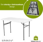 2dekans | Livista® Klaptafel - Inklapbare Tafel - 120 x 60, Huis en Inrichting, Tafels | Eettafels, Ophalen of Verzenden, Gebruikt
